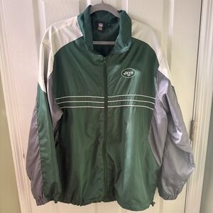 VTG New York Jets‎ NFL Team Apparel Windbreaker Jacket Green White